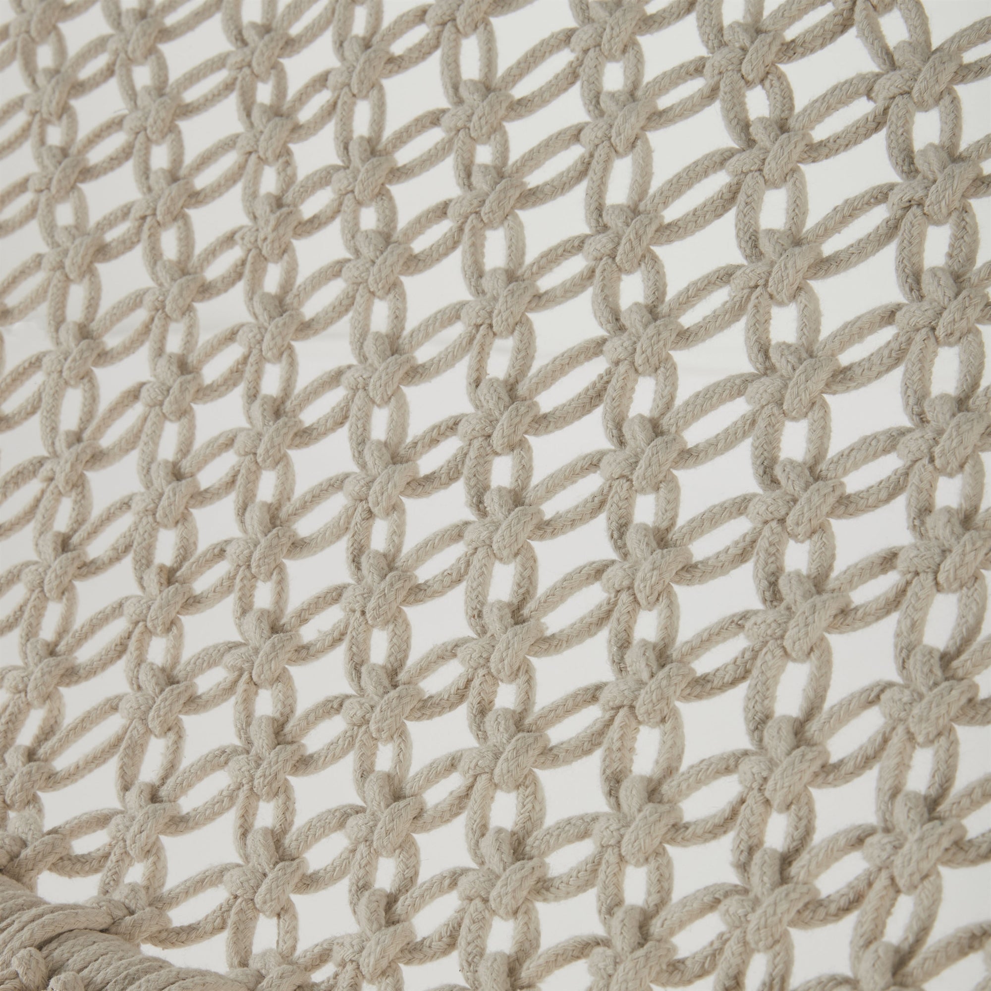 Crosille Hängesessel aus Öko. Baumwolle, 76X76X145 cm. Weiß