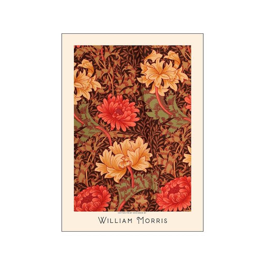 Wählen Sie zwischen William Morris – Autumn Cotton oder Exhibition Print