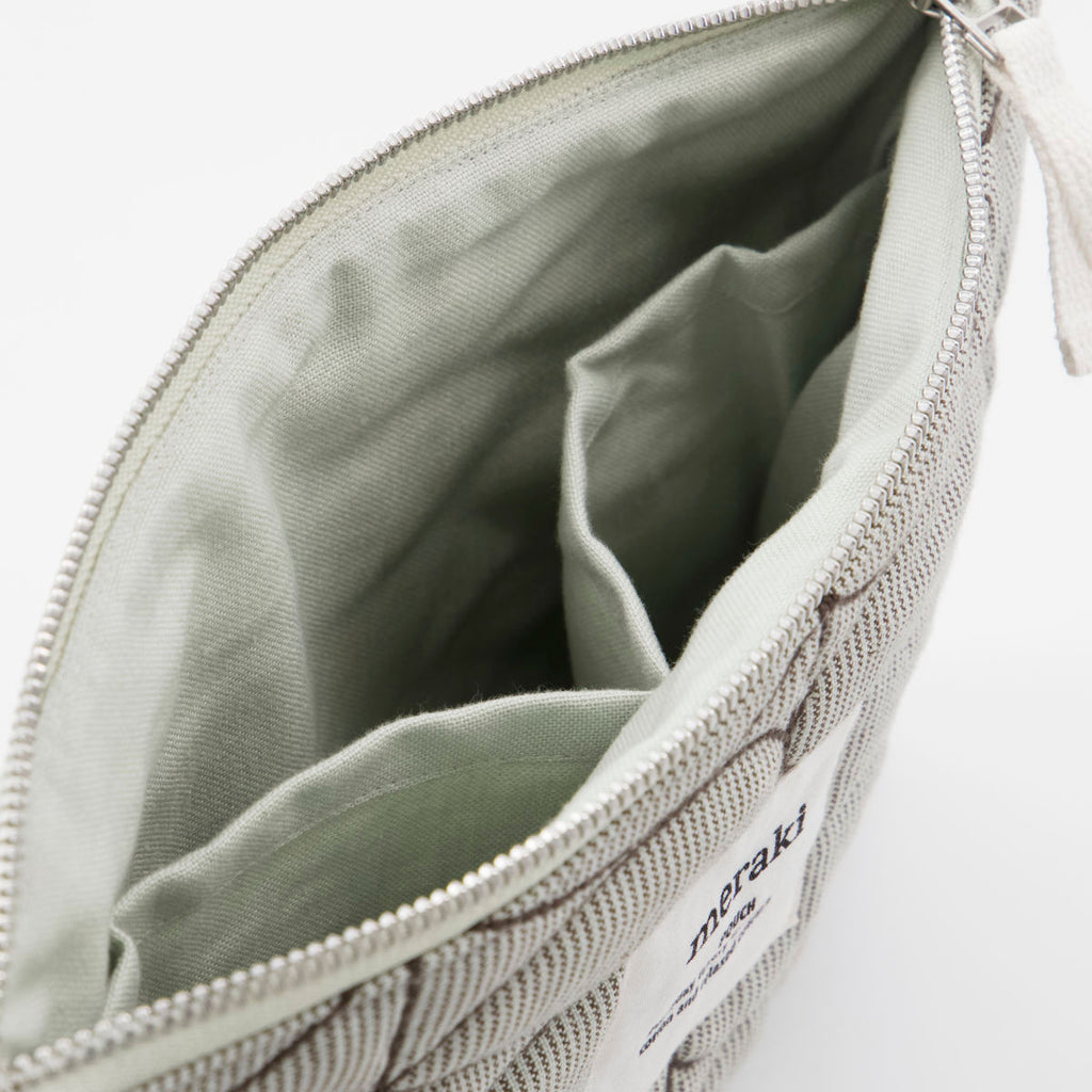 Meraki Makeup pung, Mentha, Lys grå/armygrøn, Medium