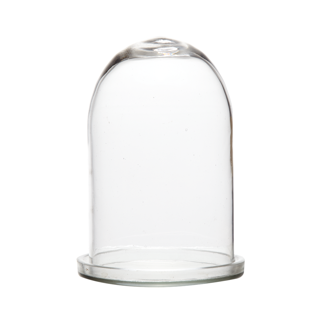 BELLA Glasklokke på Glasfad fra Affari of Sweden, Ø11xH19 cm