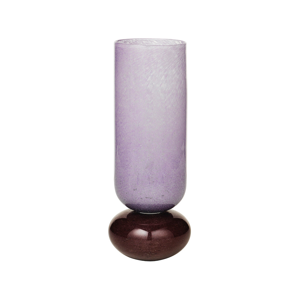 Handgeblasene Vase DORIT von Broste Copenhagen aus violettem Glas