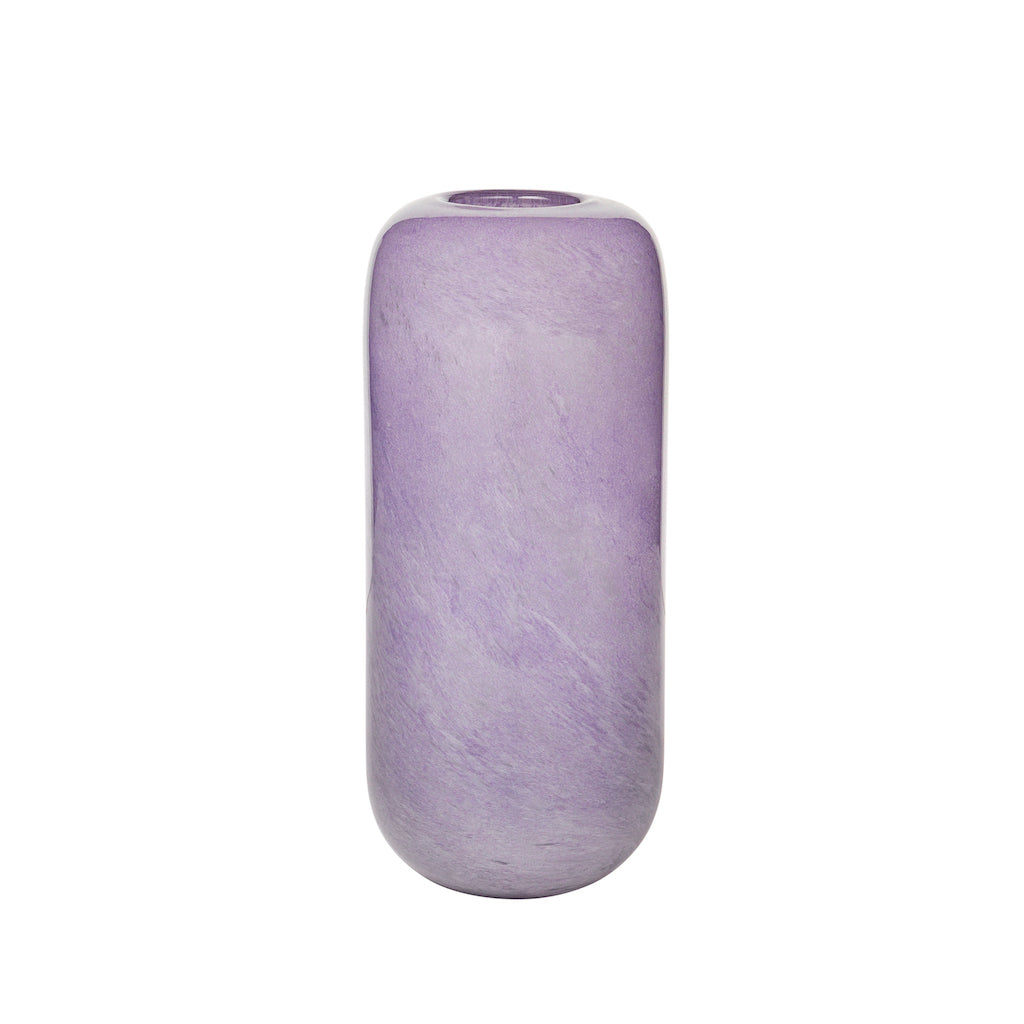 Handgeblasene Vase KAI von Broste Copenhagen aus violettem Glas
