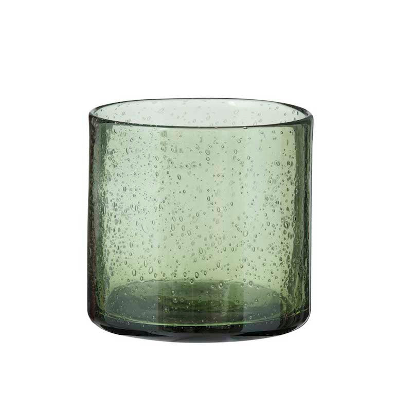 Bungalow Kerzenhalter bzw Vase, Zylinder H 14 cm.