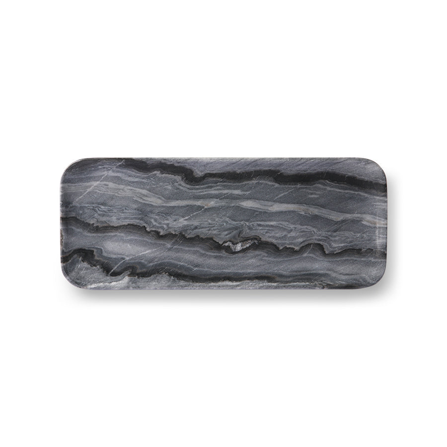 Grå Marmorbakke fra HK-Living, 30x12x1,5 cm