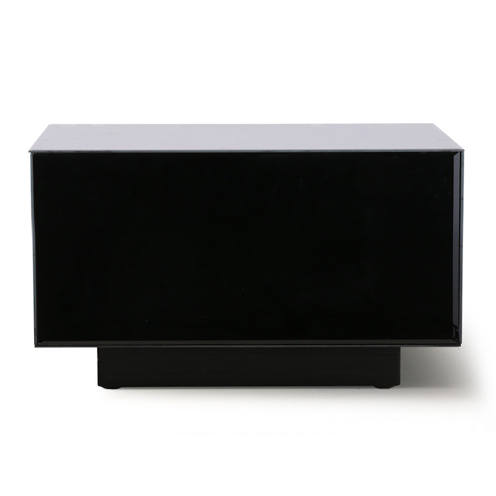 HK-Living Block Tisch aus schwarzem Glas, 60x60x32 cm