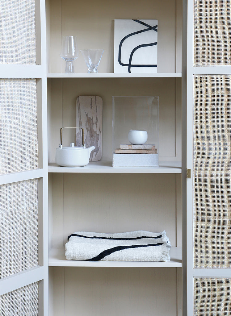 Retro Webbing Kabinet Skab fra HK-Living i Farven Sand