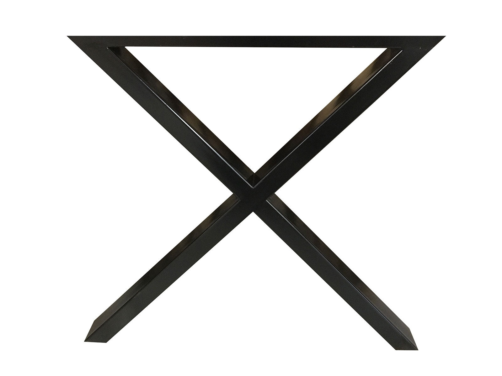 Base X Tischbeine aus schwarz pulverbeschichtetem Stahl, 2er-Set