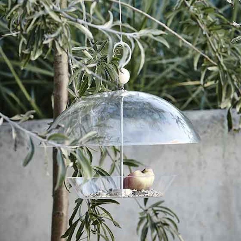 Vogelfutterstation aus durchsichtigem Kunststoff von House Doctor, Dome