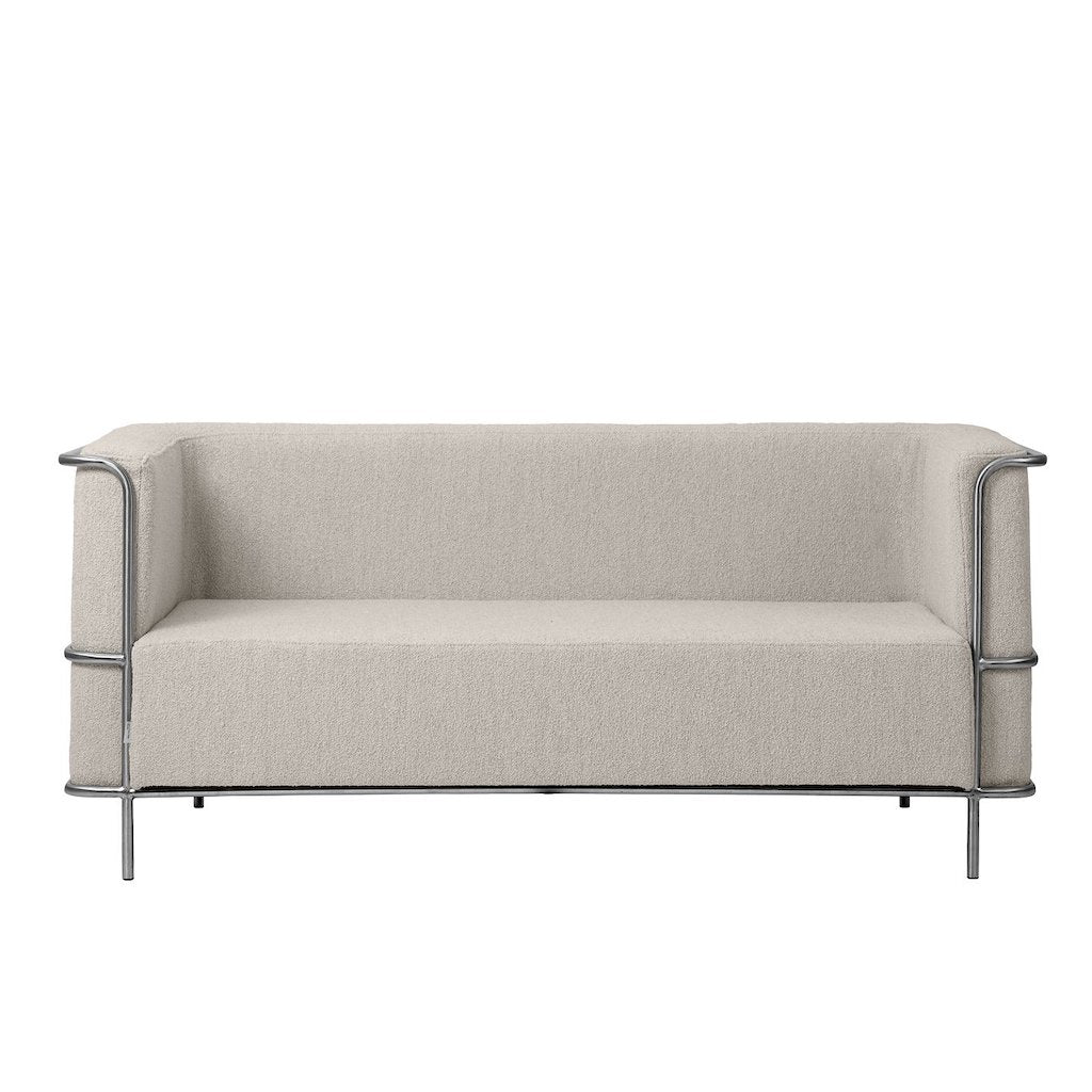 Modernistisches Sofa für 2 Personen von Kristina Dam, Beige Bouclé