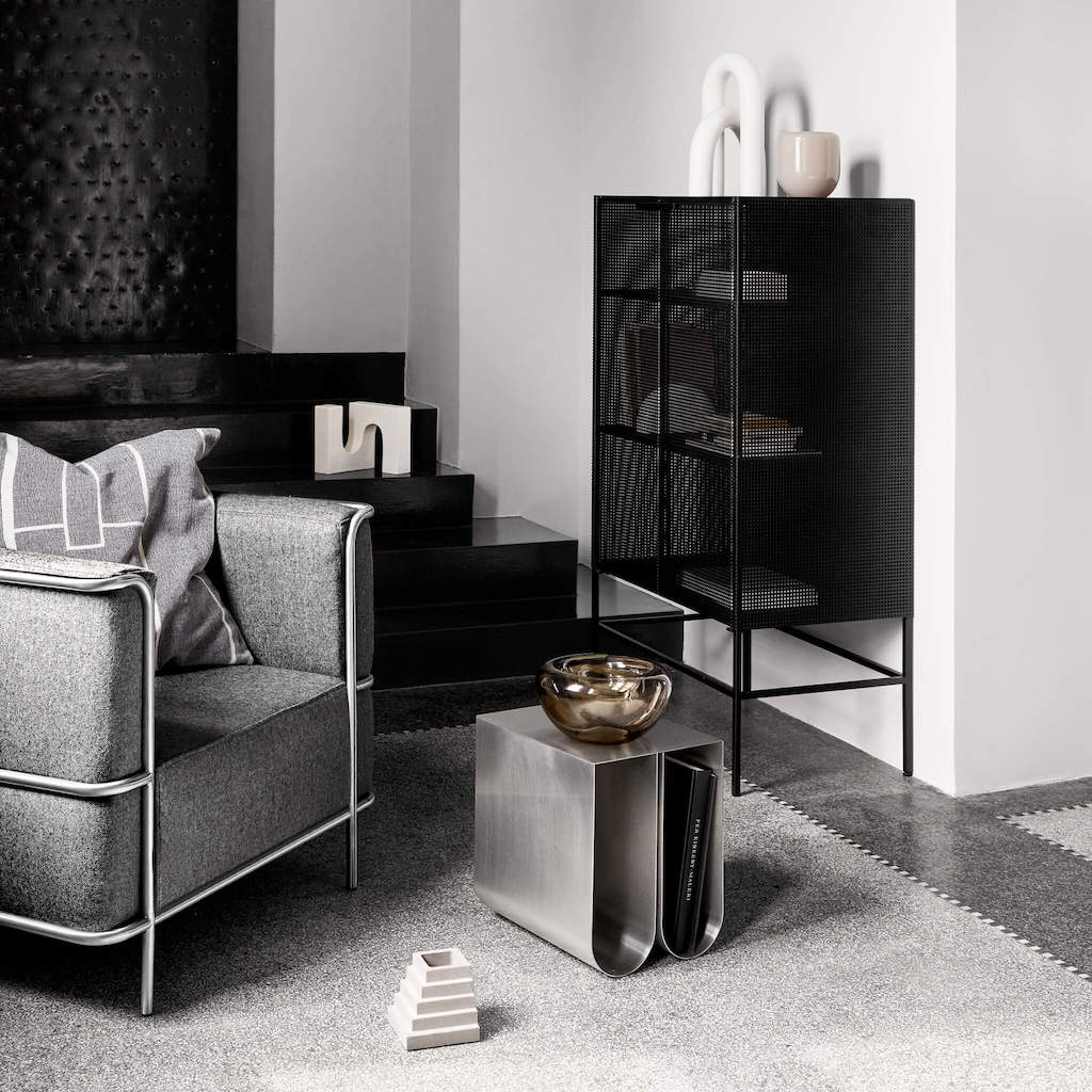 Modernistischer Stuhl von Kristina Dam, graue Wolle