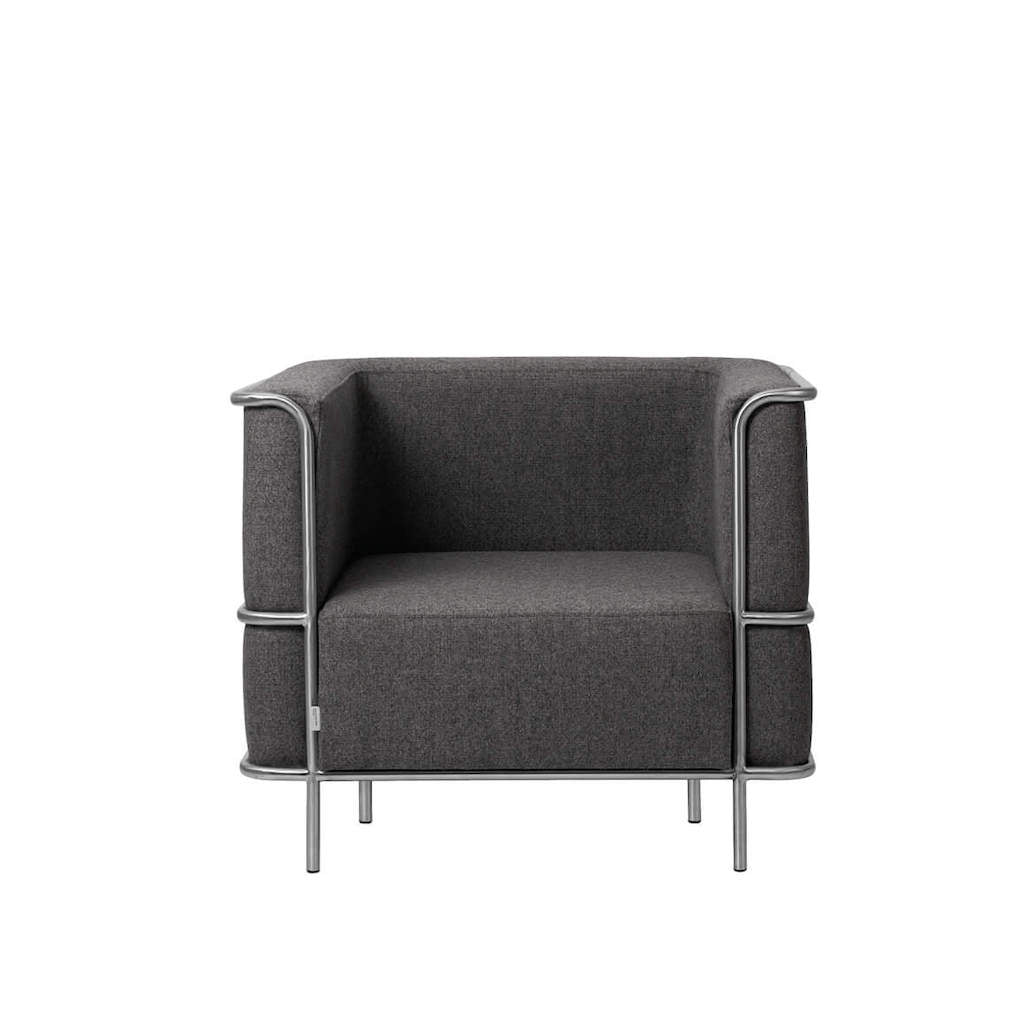 Modernistischer Stuhl von Kristina Dam, graue Wolle