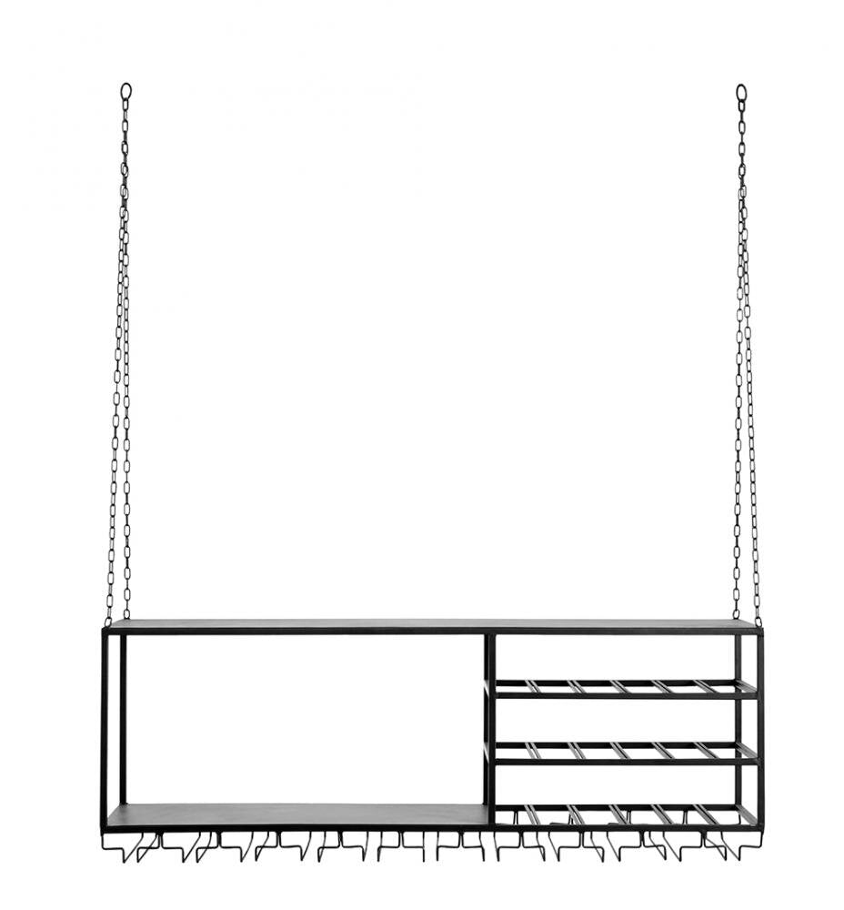 LOFT Küchenregal von Nordal aus Eisen zum Aufhängen, 120x30 cm 