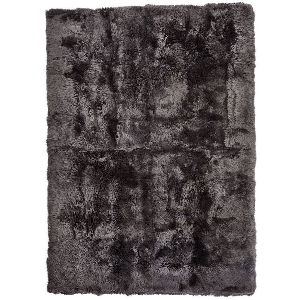 Teppich aus der Natures-Kollektion aus langhaariger neuseeländischer Wolle, Stahl, 200 x 300 cm.