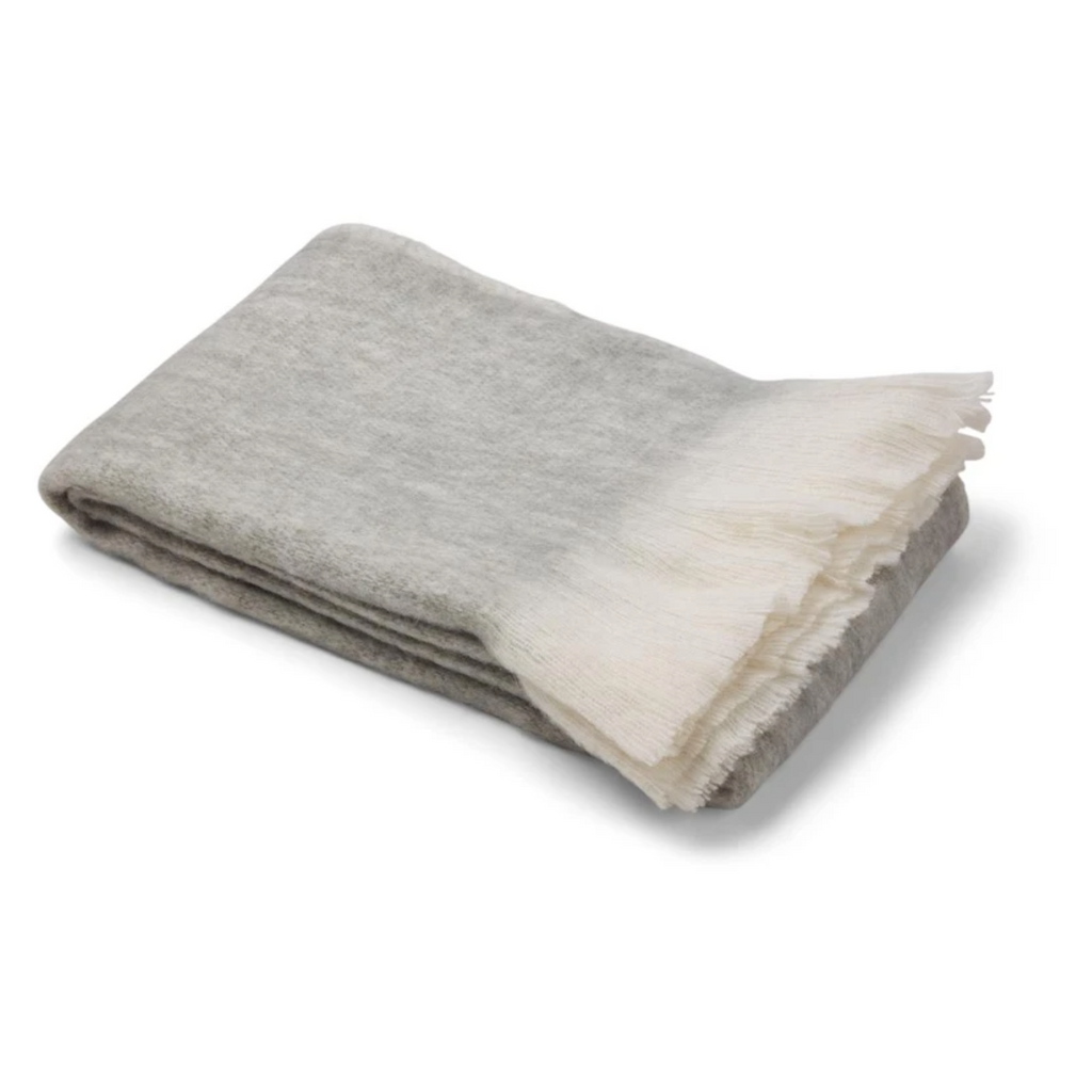 Blød Plaid i Mohair fra Natures Collection i Flere Farver, 130x170