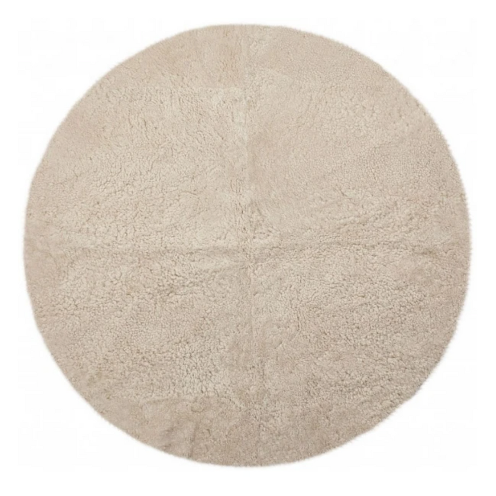 NATURES Uldtæppe i Premium Quality Sheepskin, Short-Wool, Round Ø316 cm