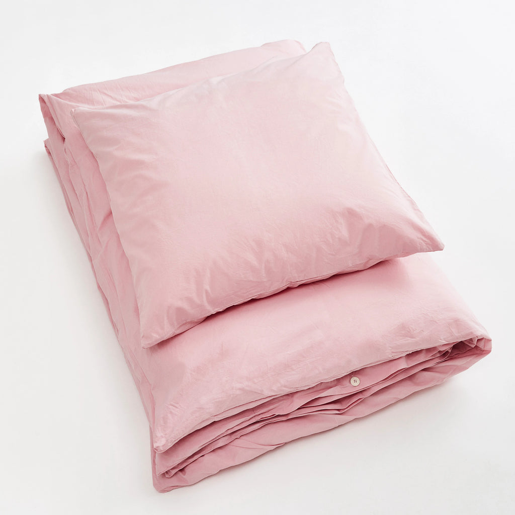 Økologisk Sengesæt - Light Pink - Flere Størrelser