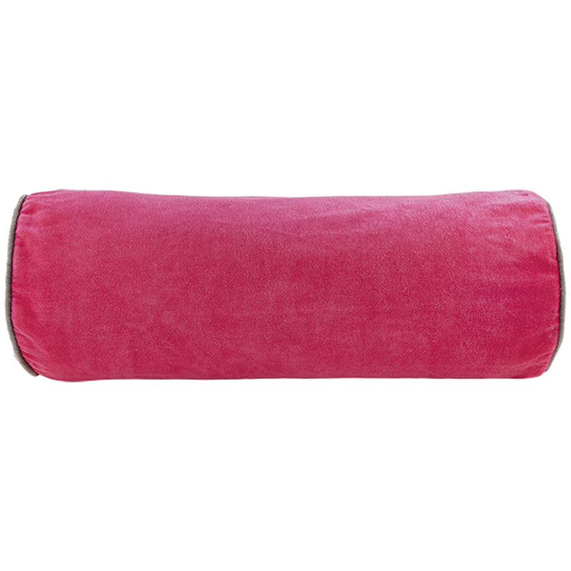 Wurstkissenbezug aus Velours von Liv-interior, Pink 20x60 cm. 