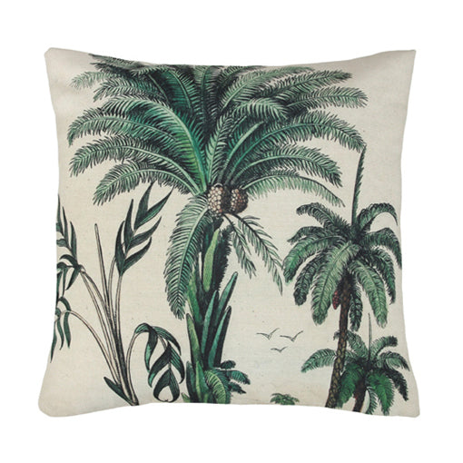 Printede Pude fra HK Living, Palm Tree 45x45 cm.