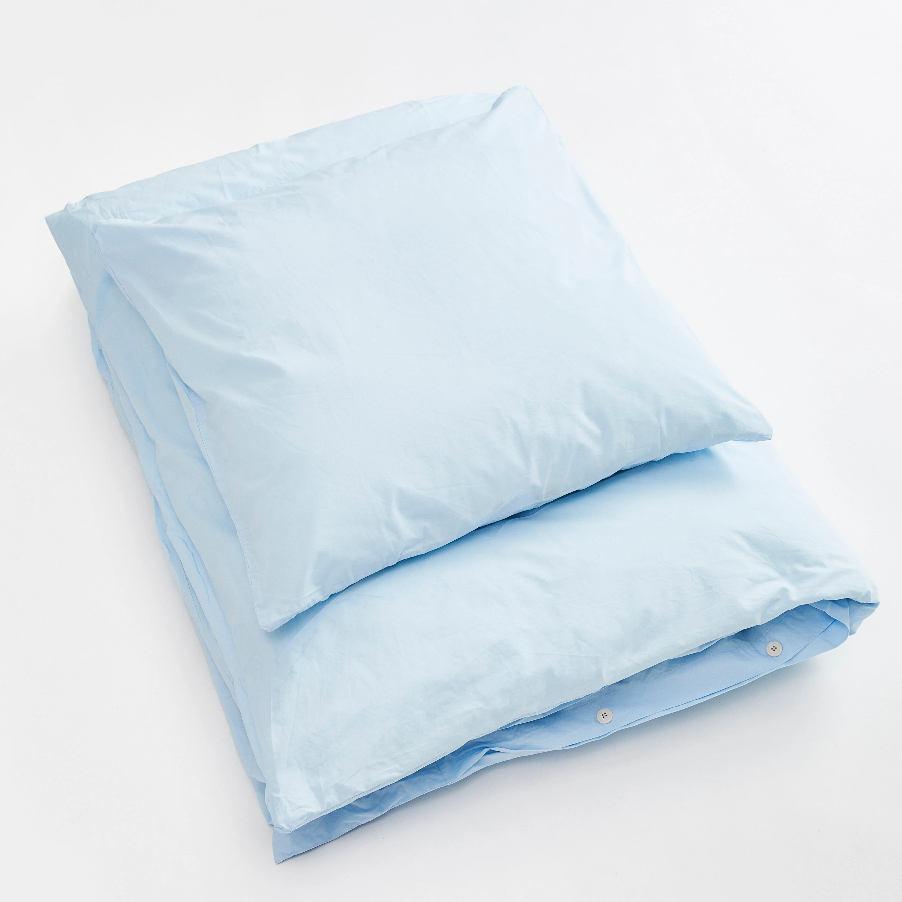 Bio-Bettwäsche – ruhiges Hellblau – mehrere Größen