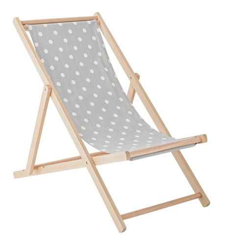 Deck Chair Foldestol fra Bloomingville, Grå/Kit - InteriorFlirt